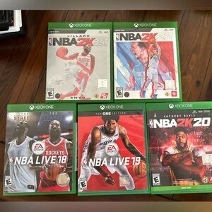 Lot of 5 NBA Live and 2k games for Xbox One